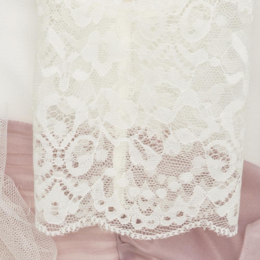 Vestido largo beige suave para comunión - L108 - marca Marla