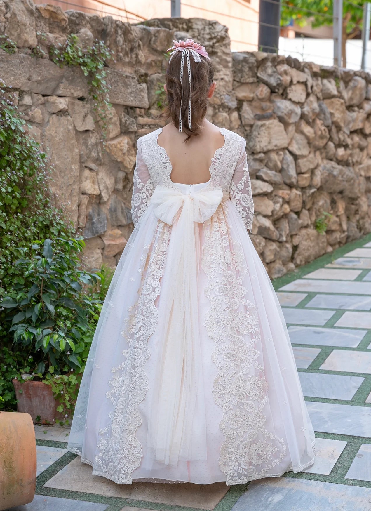Vestido largo de comunión ANDREA - marca Alhuka