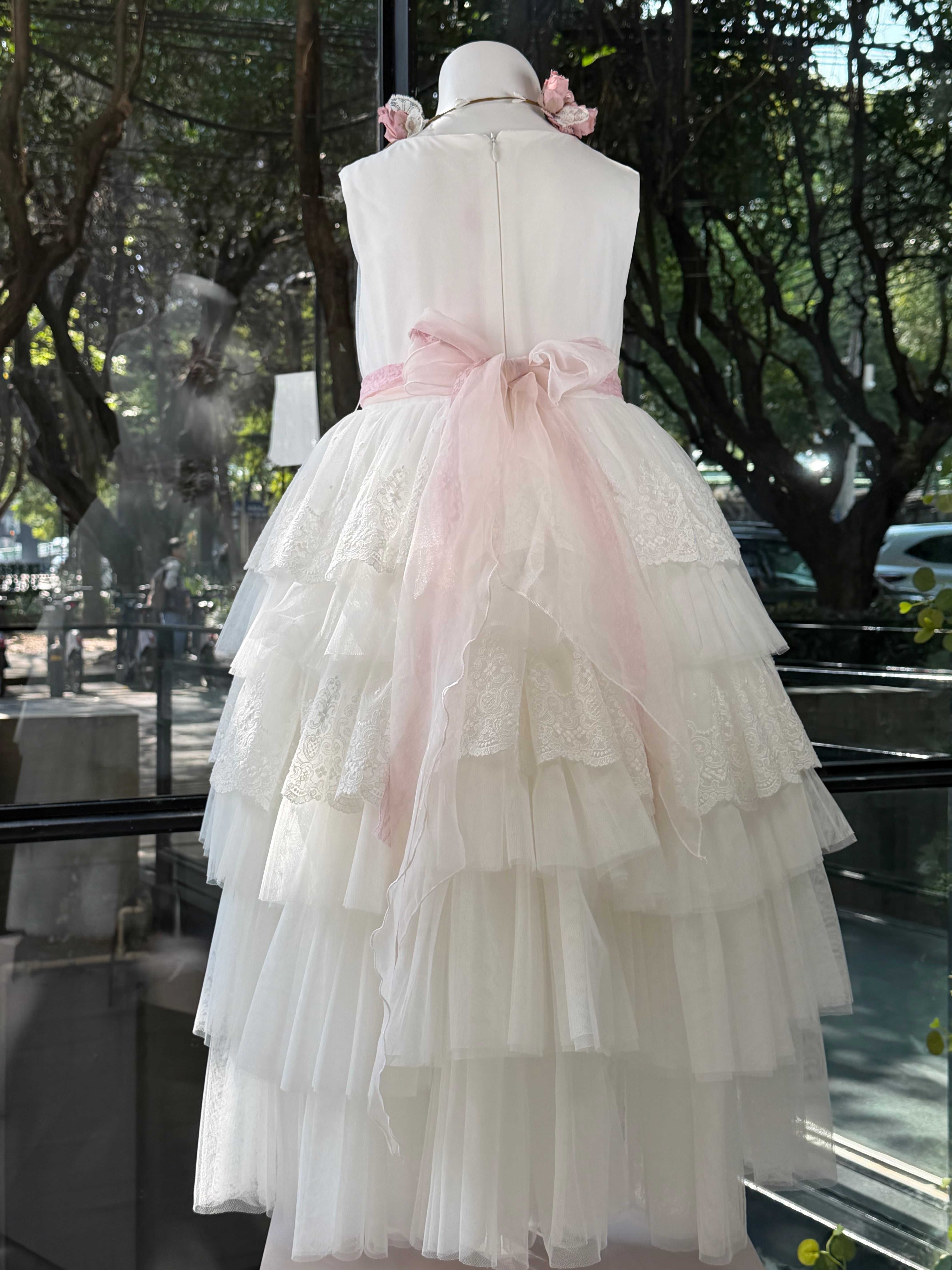 Vestido largo para eventos sociales color blanco - 141 - marca Mimilú