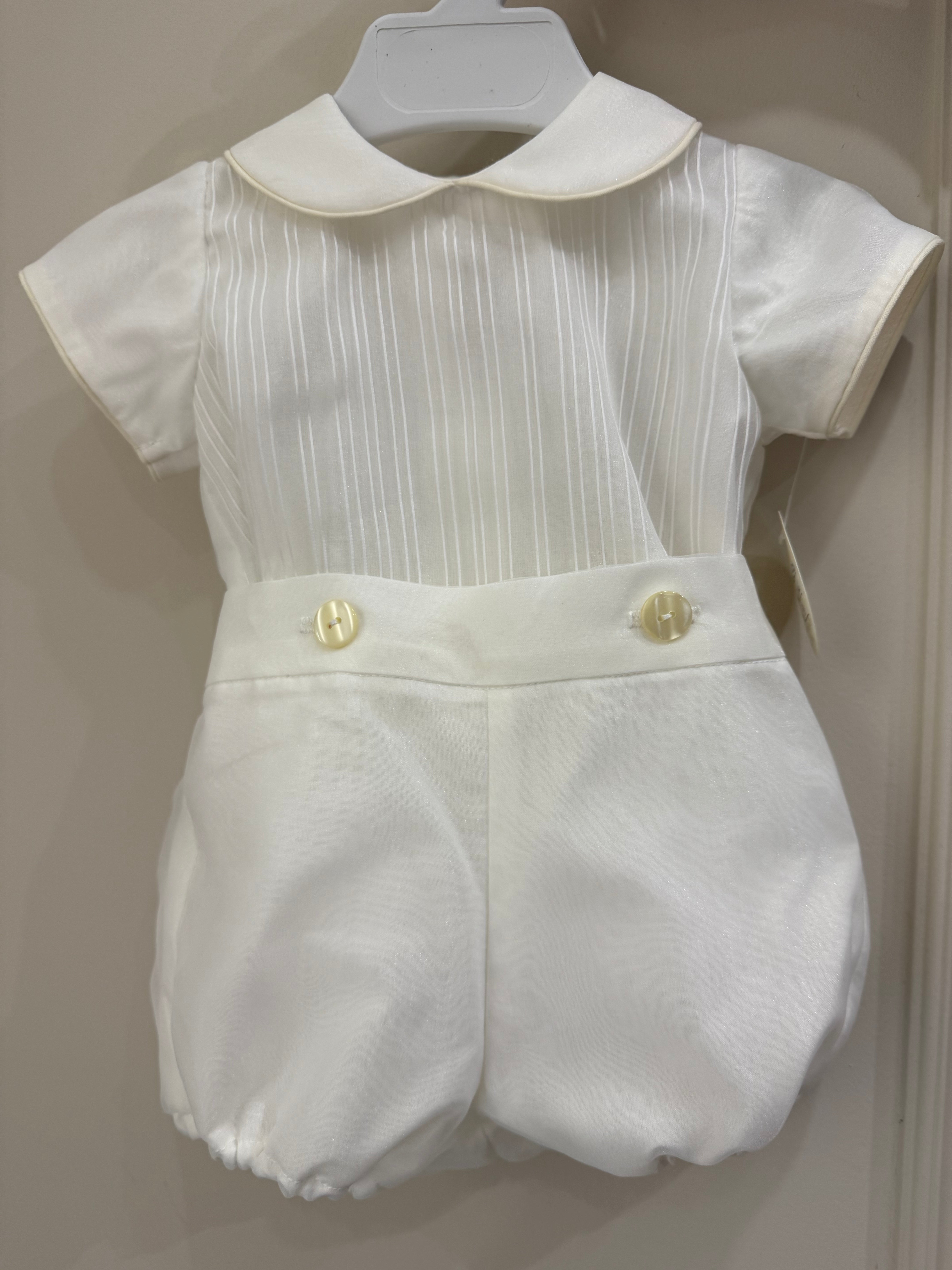 Conjunto para bautizo crudo para niño DALIAS - marca Belan