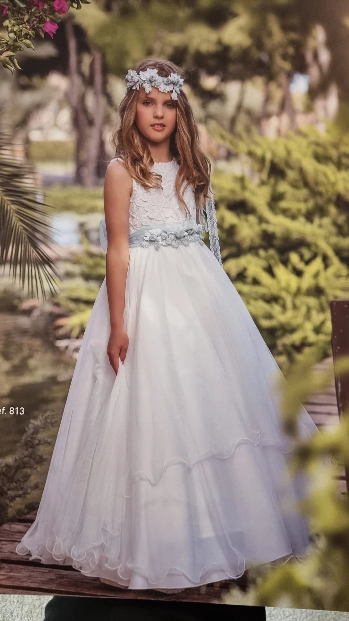 Vestido largo de comunión - 813 - marca Mimilú