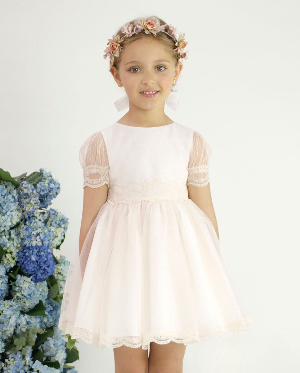Vestido corto en tono rosa claro para eventos sociales - 582421 - marca Amaya