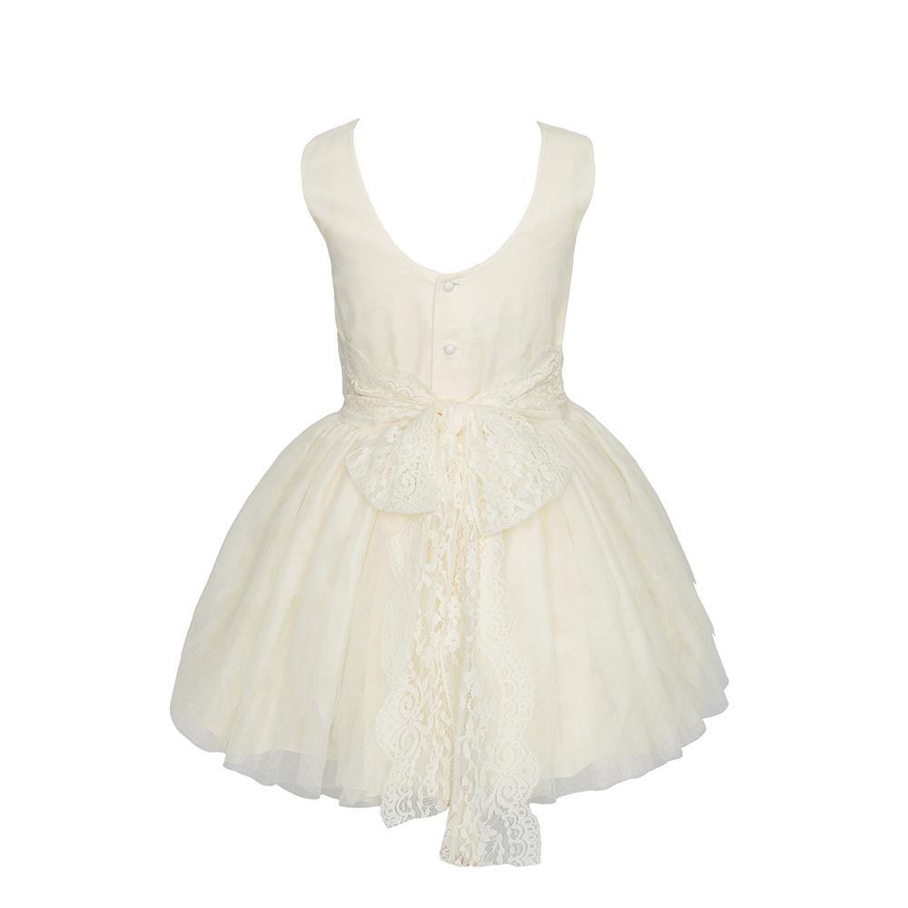 Vestido corto tono beige sin manga para eventos sociales - M044 - marca Marla