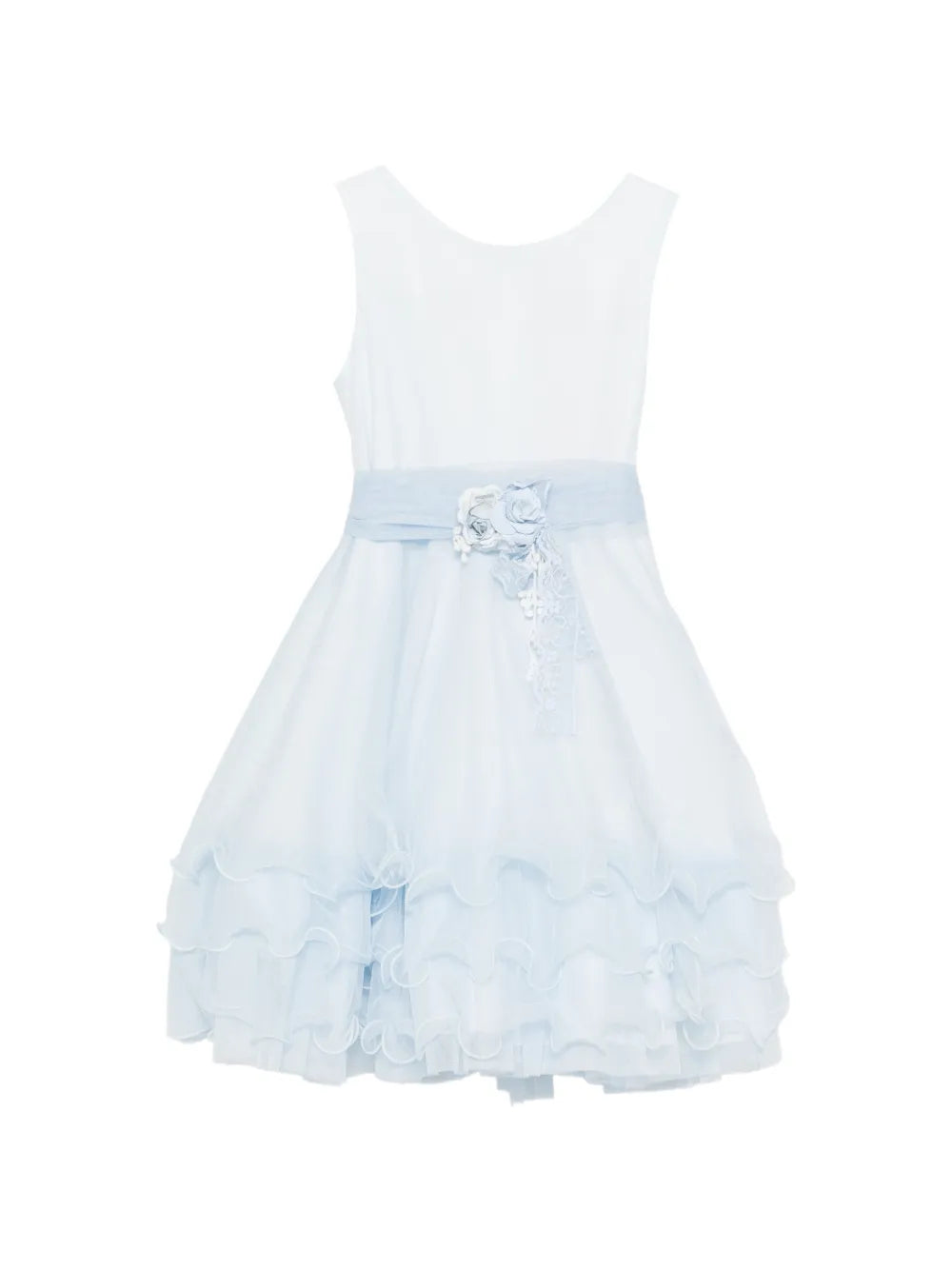 Vestido de tul color azul claro con falda vaporosa para niña - 205 - marca Mimilú