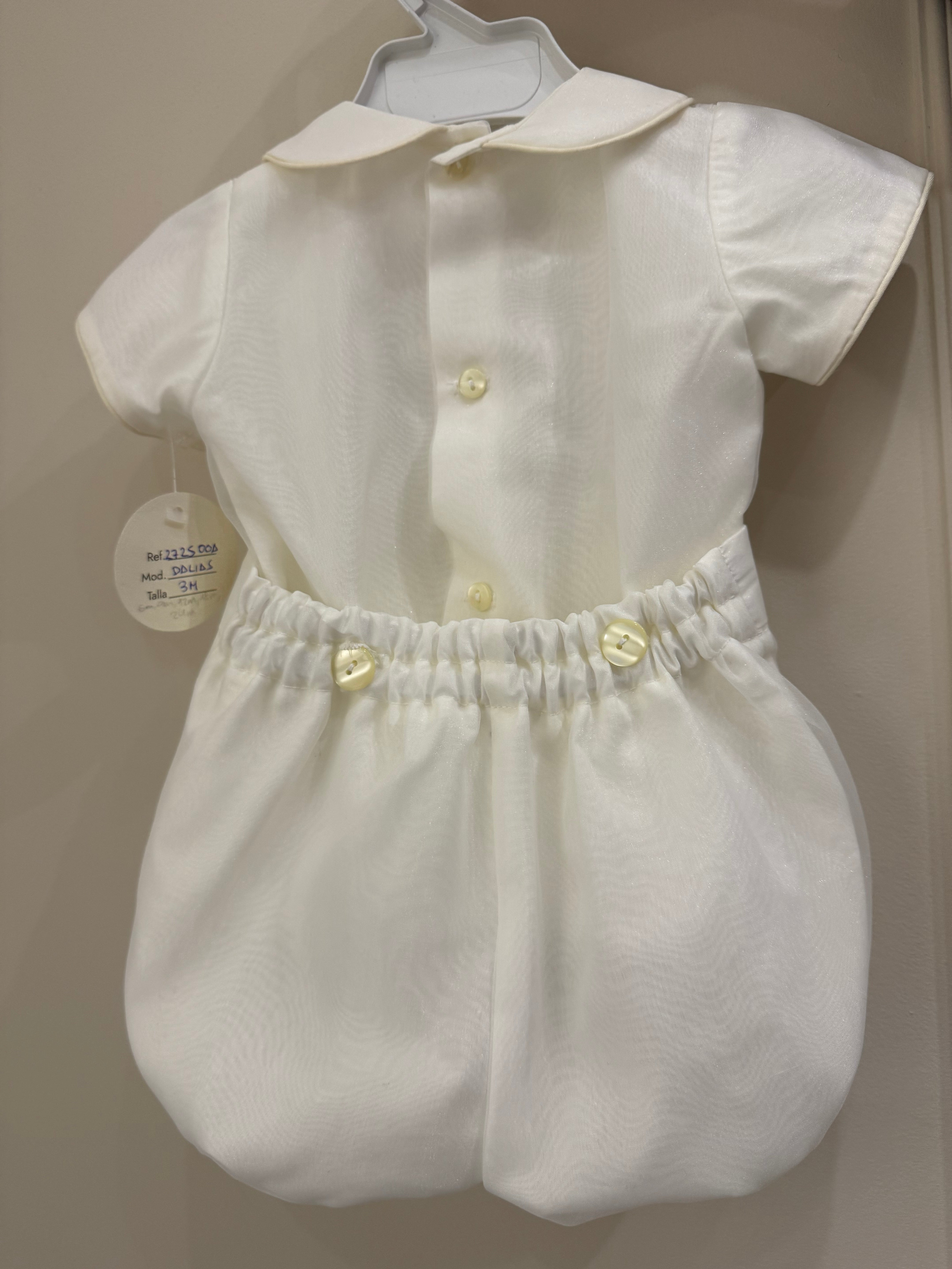Conjunto para bautizo crudo para niño DALIAS - marca Belan
