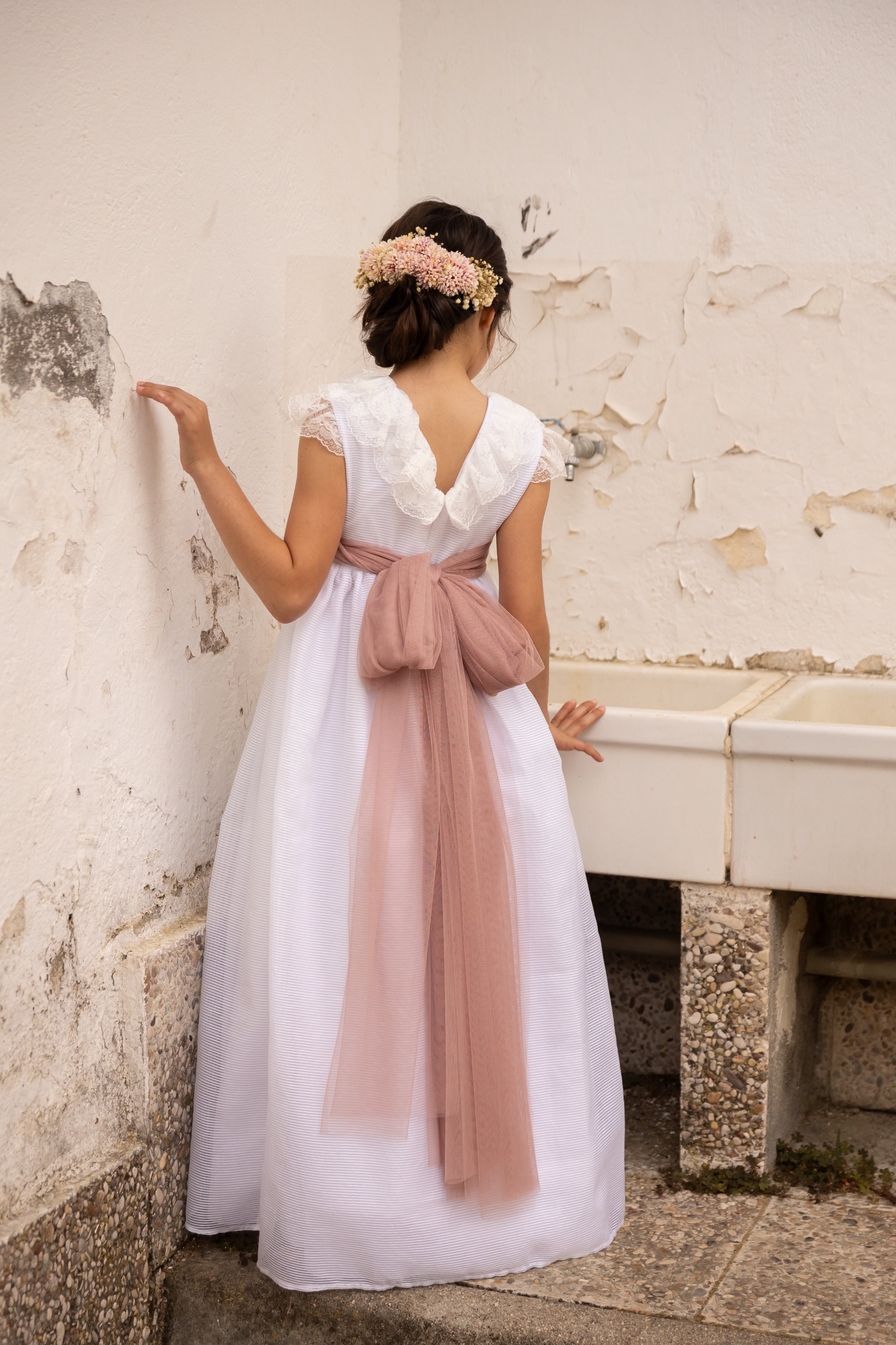 Vestido largo de comunión ISABELA - marca Un Vestido Para Ti