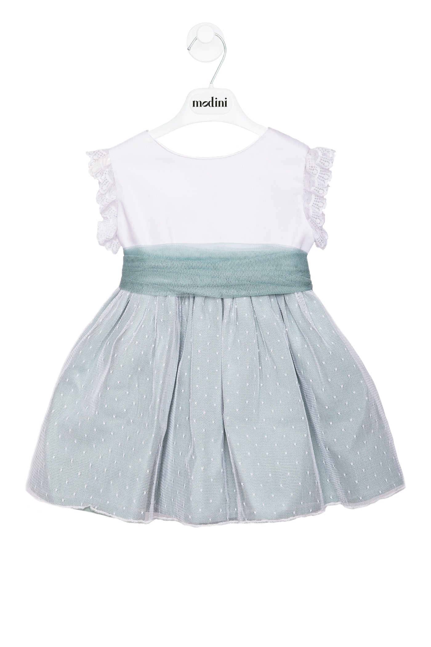 Vestido blanco con falda menta para eventos sociales - MARTA - marca Coordinanos