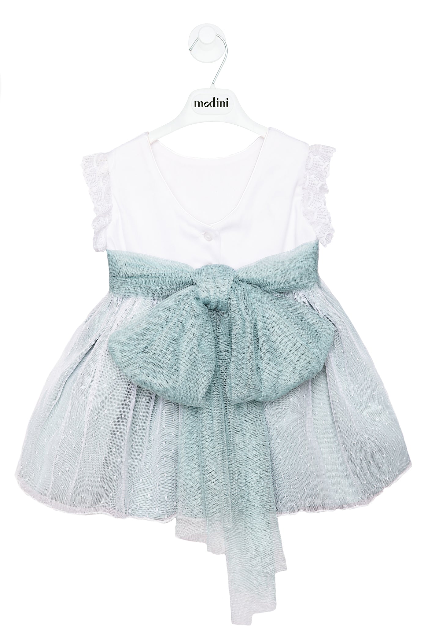 Vestido blanco con falda menta para eventos sociales - MARTA - marca Coordinanos