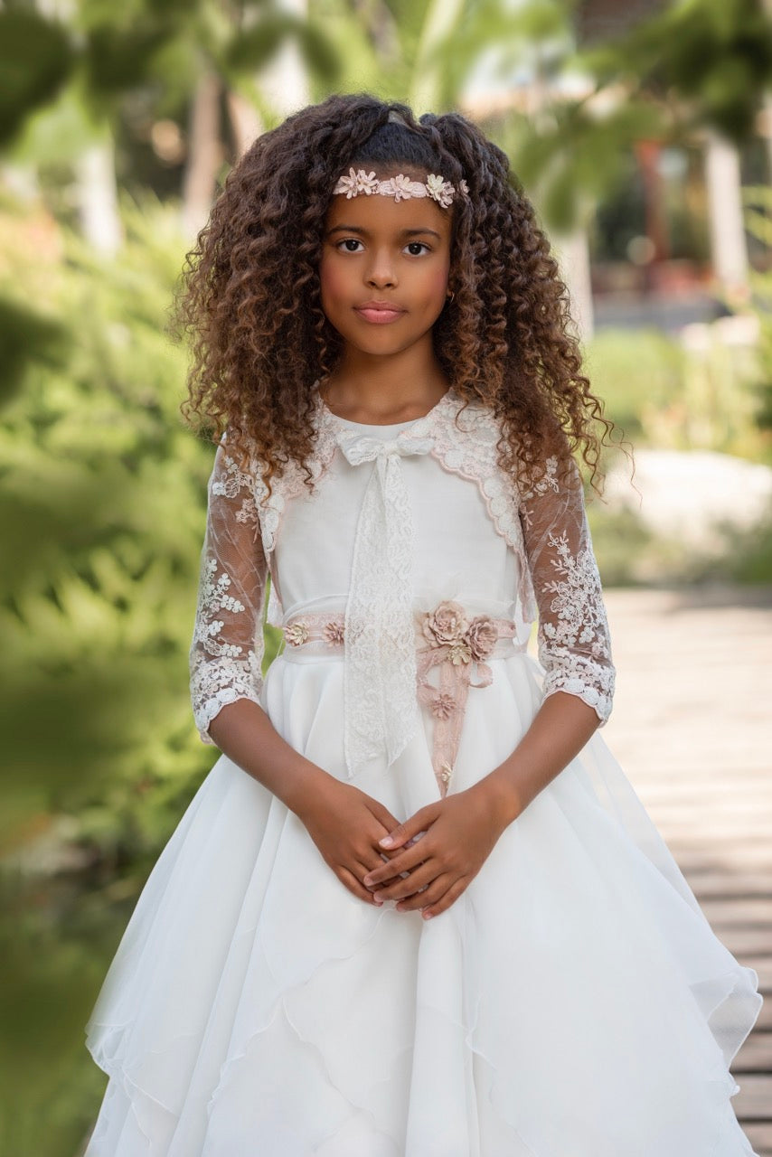 Chaqueta para niña con encaje blanco - 572 - marca Mimilú